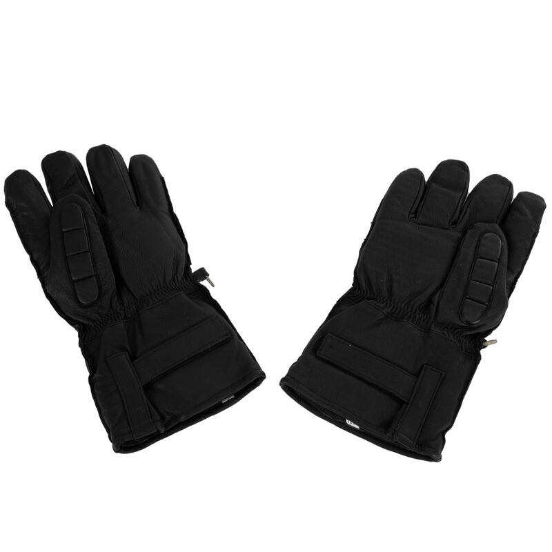 Black Belgian Leather Padded Riot Gloves, , large image number 2
